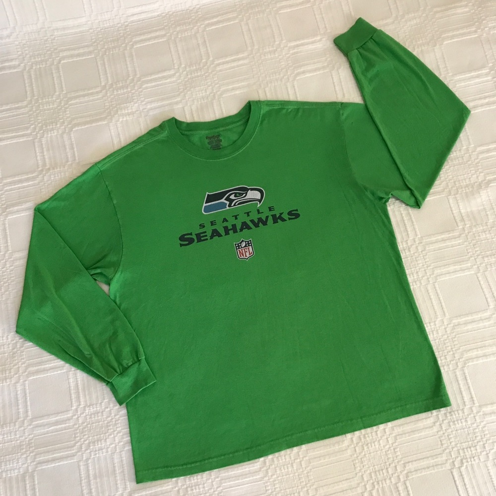 NFL Men's Seattle Seahawks Neon Green Long Sleeve T-Shirt